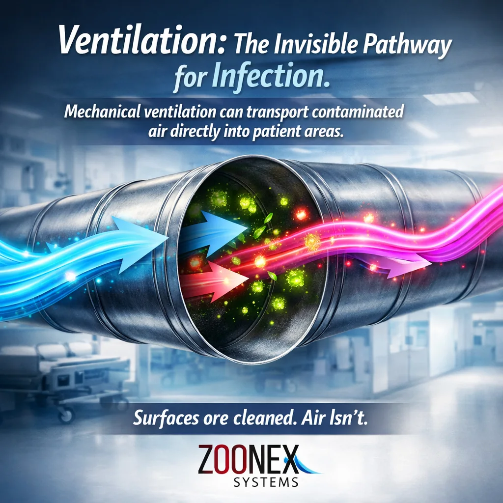 ZoonEx Systems ventilation infection pathway graphic